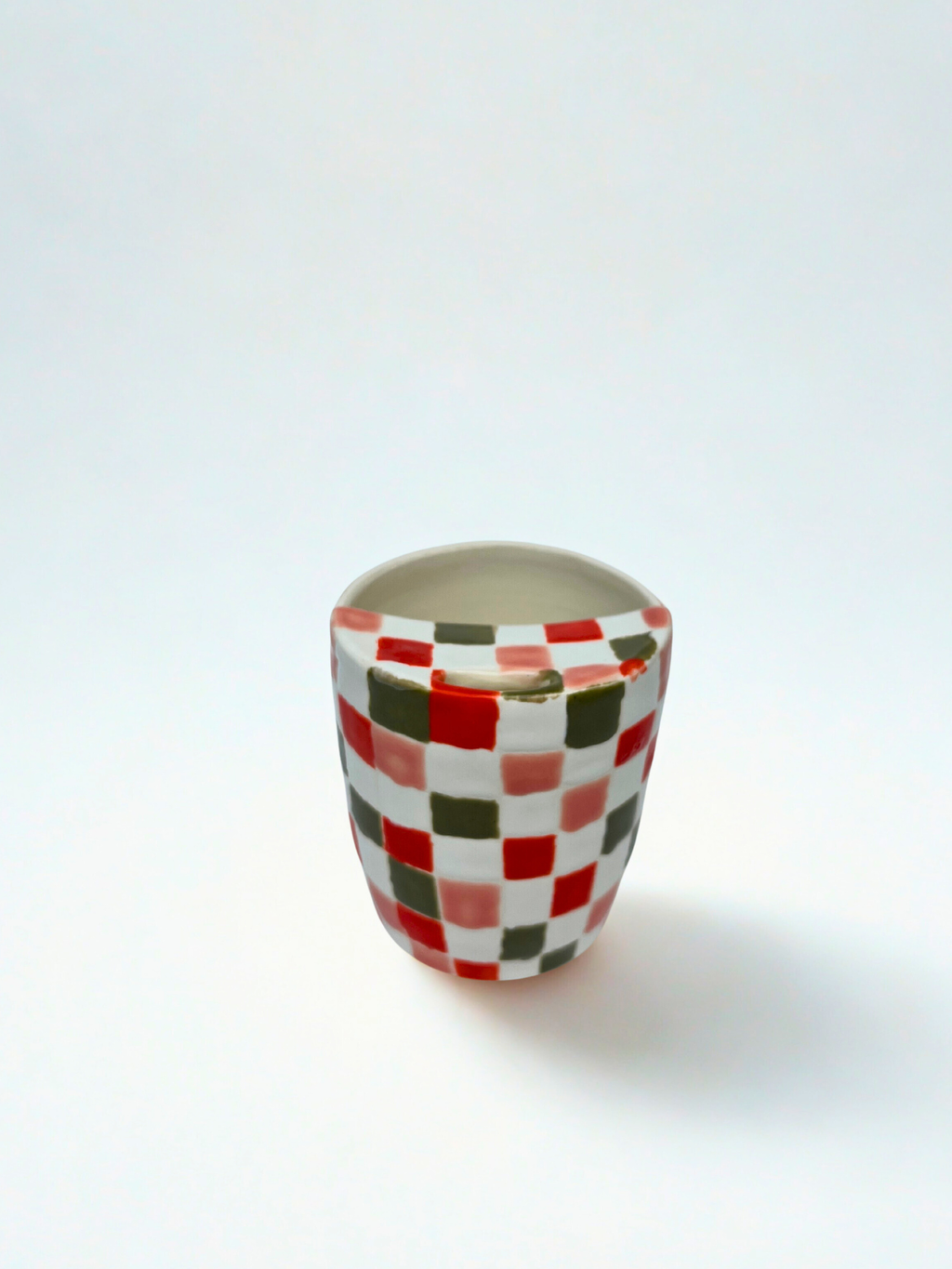 Gingham Travel Mug