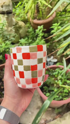 Gingham Travel Mug
